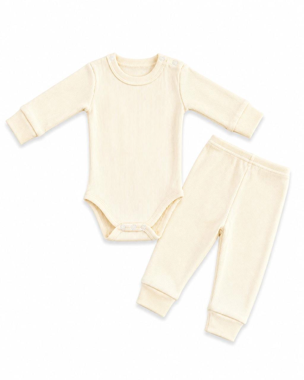 Conjunto Canelado Essencial – Body + Calça